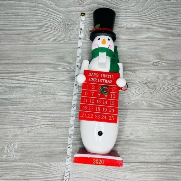 Snowman Christmas count down advent calendar magnetic nutcracker decoration - Picture 6 of 6